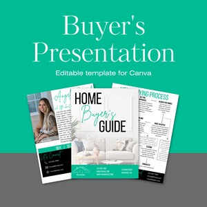 Real Estate Buyer Guide | Home Buying Process | Realtor Buyer Packet | Buyer Presentation | Real Estate Template | Real Estate Marketing