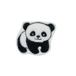 Panda Feltie, Bear Feltie, Animal Feltie, Panda Bear Feltie, Felt Panda, Felt Bear, Embroidered Feltie, Embroidered Felt, Felt Animal