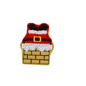 Christmas Feltie, Cute Feltie, Chimney Feltie, Santa Claus Feltie, Holiday Feltie, Santa Feltie, Embroidered Feltie, Winter Feltie