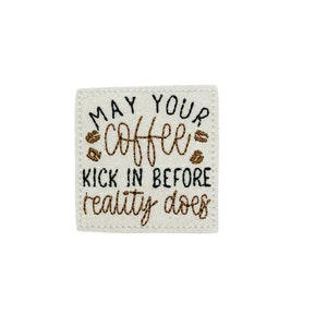 Coffee Felties, Coffee Bean Felties, Caffeine Felties, Funny Felties, Humor Felties, Cute Felties, Glitter Felties, Glitter Vinyl Felties