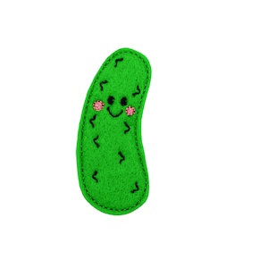 Pickle Felties, Food Felties, Green Felties, Happy Felties, Cute Felties, Smiling Felties, Smile Felties, Vegetable Felties, Snack Felties