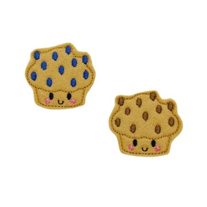 Muffin Felties, Food Felties, Pastry Felties, Breakfast Felties, Embroidered Felties, Embroidered Felt, Felt Embellishment, Felt Patch