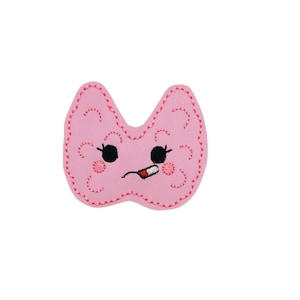 Thyroid Felties, Thyroid Felts, Thyroid Appliques, Thyroid Accessories, Medical Felties, Medical Felts, Organ Felties, Organ Felts