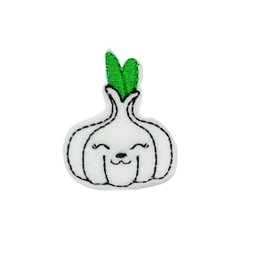 Garlic Feltie, Felt Garlic, Garlic Bulb Feltie, Garden Feltie, Gardening Feltie, Smiling Feltie, Smile Feltie, Food Feltie
