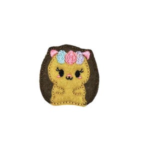 Hedgehog Feltie, Hedgehog Craft, Hedge Hog Feltie, Animal Feltie, Pet Feltie, Hedgehog Applique, Hedgehog Patch, Embroidered Hedgehog