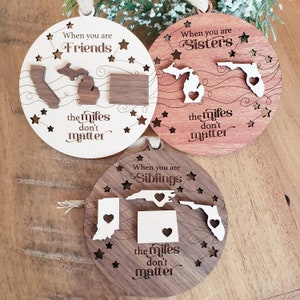 Personalized Family Christmas Ornaments / Togetherness Ornament / Family Gift / Friends Gift / Sister Gift / Sibling Gift