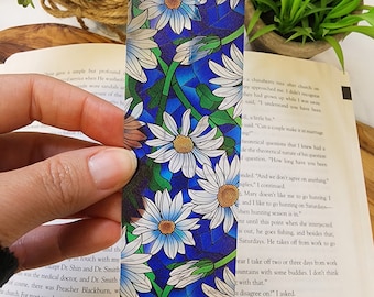 Segnalibro margherite con nappa per amanti dei libri regalo per topi di biblioteca
