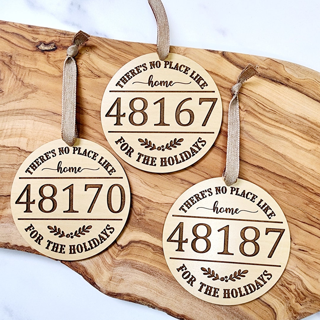 Personalized Zip Code Christmas Ornament / Hometown Ornament / Etsy