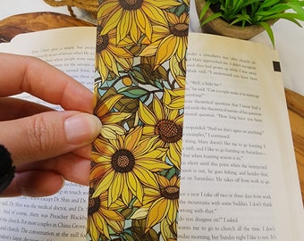 Sunflower Bookmark with Tassel for book lover gift for bookworm