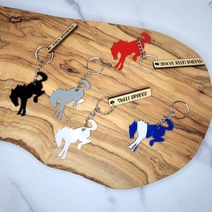 Bronco Keychain in bulk for Buck Buck Bronco Horse acrylic keychain gift for Bronco lovers