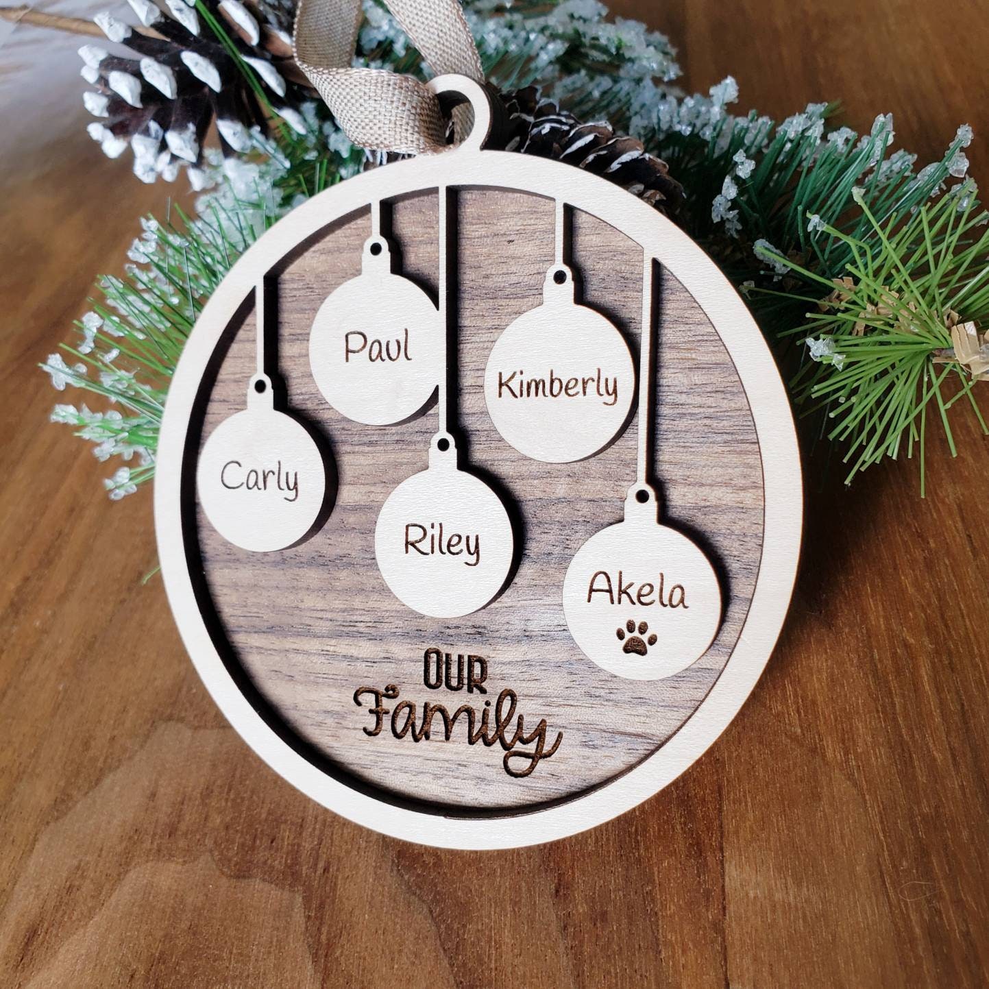 Personalized Family Ornament - Etsy