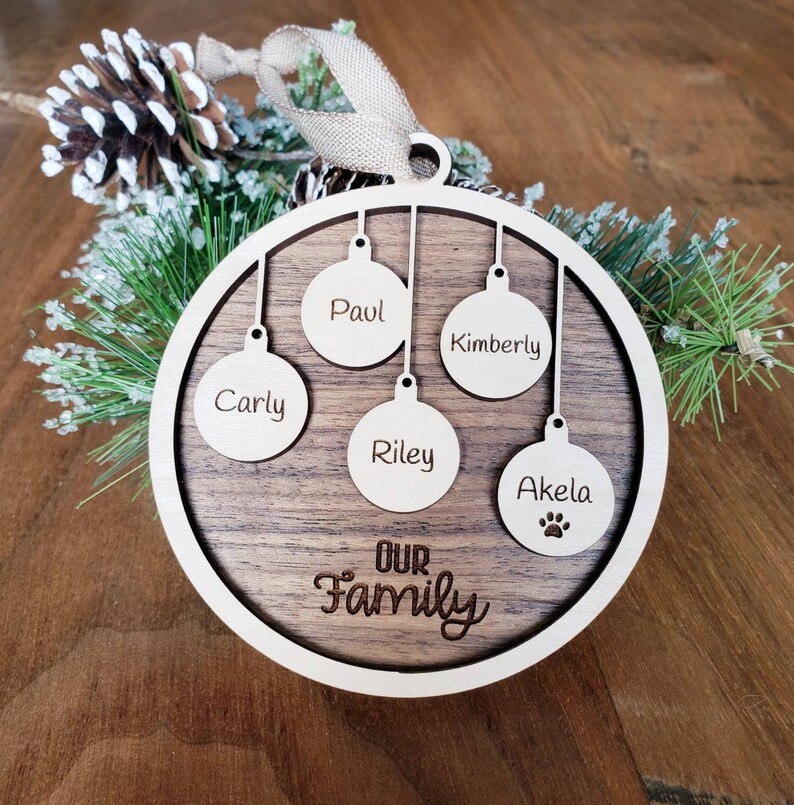 Personalized Family Ornament - Etsy
