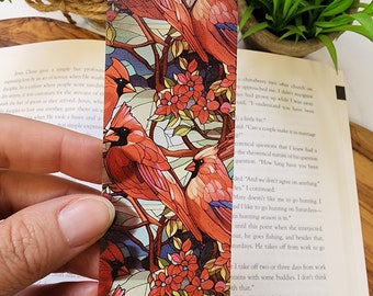 Cardinal Bookmark with Tassel for book lover gift for bookworm