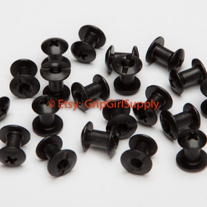 Set of 10x BLACK Phillips Truss Head Chicago Screws/Slotted Posts Custom Concealment Kydex Holsters Mounting Hardware Assembly