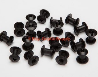 Set of 10x BLACK Phillips Truss Head Chicago Screws/Slotted Posts Custom Concealment Kydex Holsters Mounting Hardware Assembly