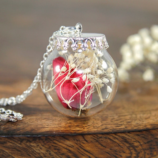 Real Rose Globe Etsy