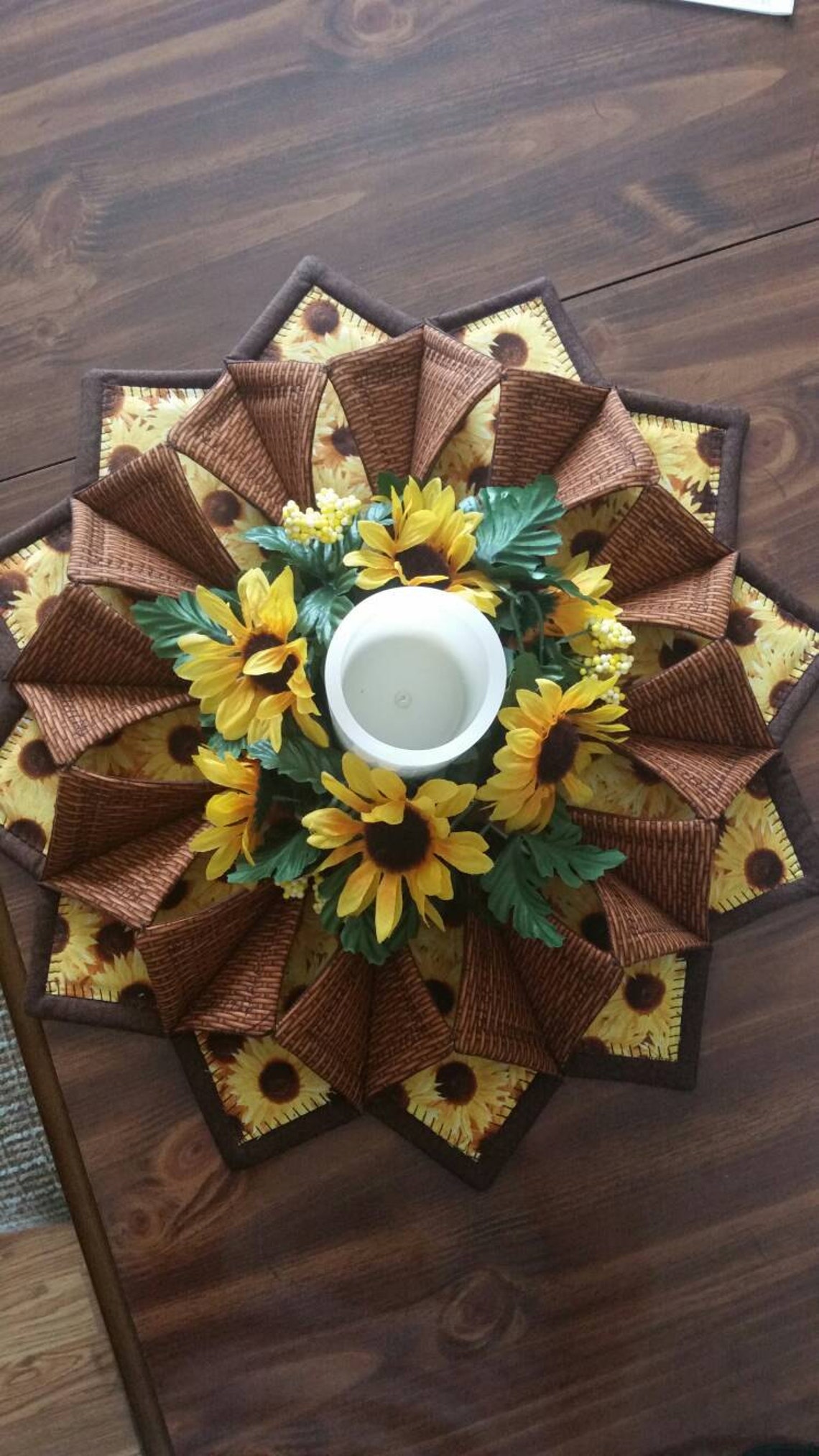 Fabric Wreath for Table Etsy