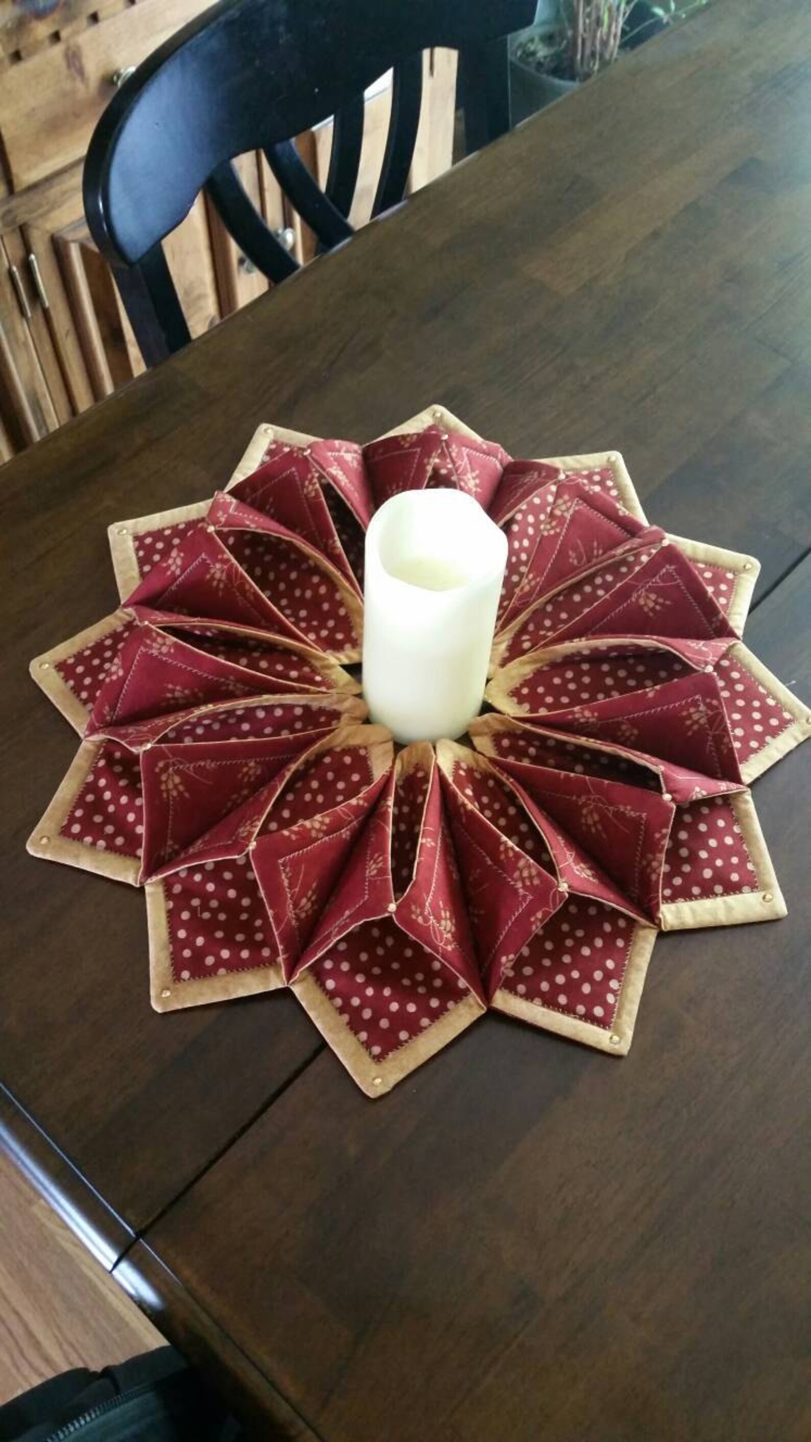 Fabric Wreath for Table Etsy