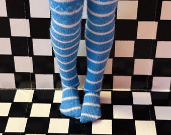 Calcetines Blythe de rayas azules