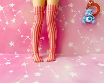 Pink Stripes Blythe Socks