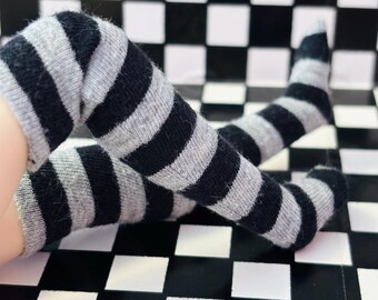 Grey and Black Stripes Blythe Socks