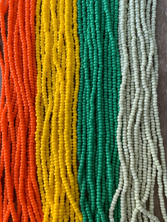 Hank 12 Strings of 20 Inch 11//0 Honey Luster Czech Seed Beads