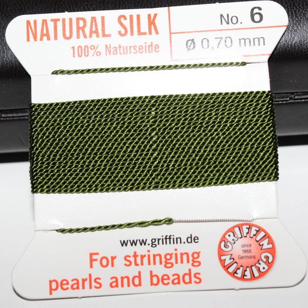 Griffin Olive Silk Thread with needle Brand New Color!