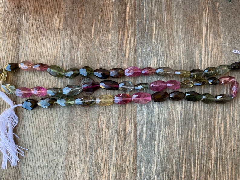 Bead Strands Tourmaline 16 Strand of AA /& 12 Quality 10 X 6mm Faceted Oval Multicolored Tourmaline Beads #4 Beading Supplies THE VAULT