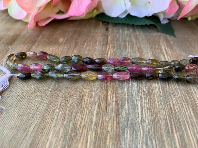 Bead Strands Tourmaline 16 Strand of AA /& 12 Quality 10 X 6mm Faceted Oval Multicolored Tourmaline Beads #4 Beading Supplies THE VAULT