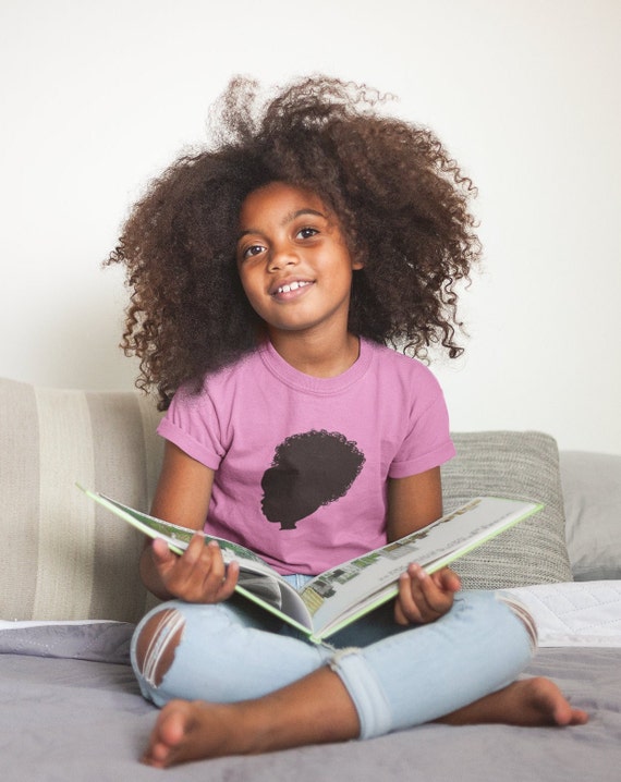 Kids Afro Puff Girl S T Shirt Cute Natural Hair Shirt Etsy
