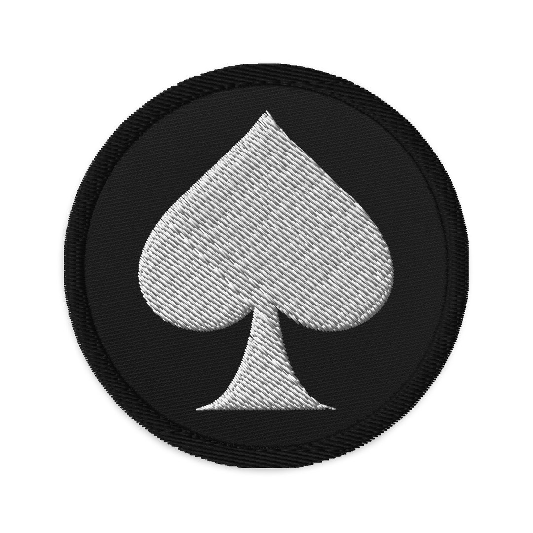 Ace Patch Ace of Spades Iron on Patch Embroidered Patches Etsy