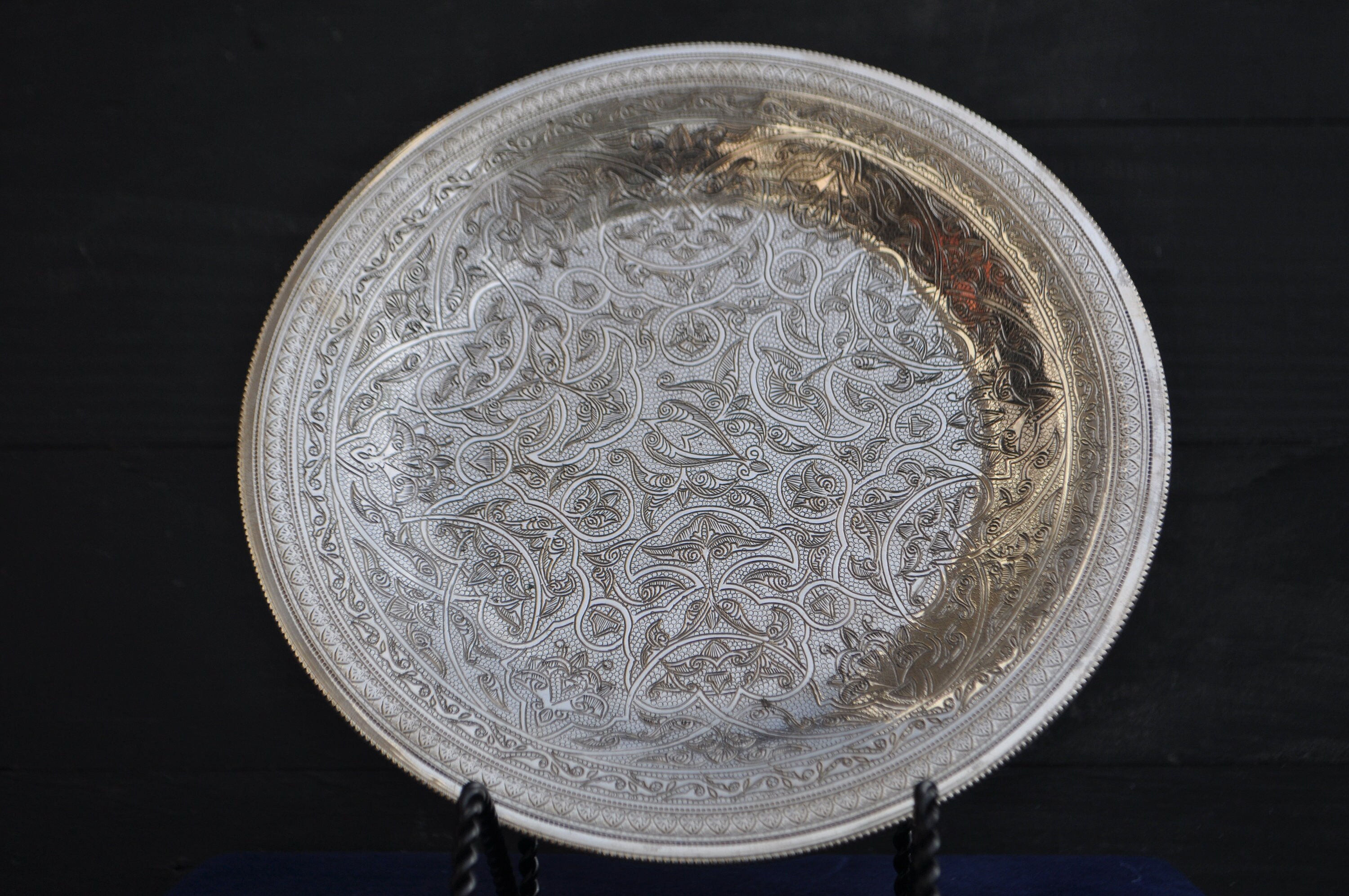 Solid Silver HandEngraved Plate Etsy.de