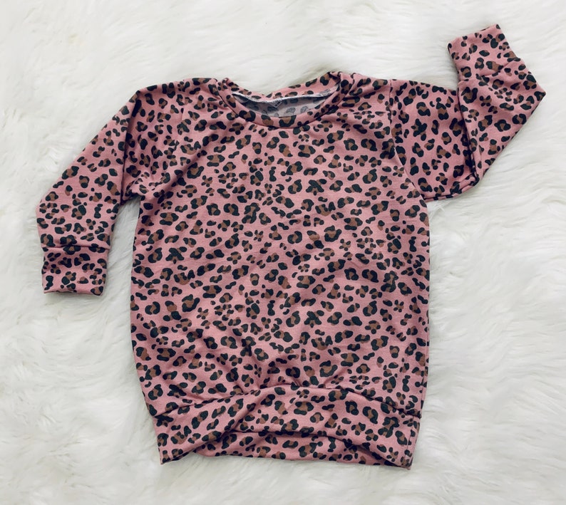 pink leopard print sweater