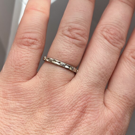 Lovely 1942 Vintage Floral Wedding Band 14k Etsy