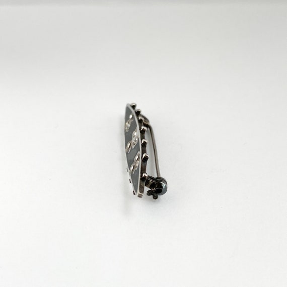 Sparkling Art Deco Revival Sterling and Paste Bro… - image 3