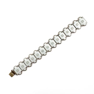 Bold 1940s Enamel Bracelet by Bernard Meldahl Norway