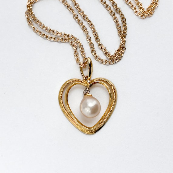 1980s Bright Gold on Sterling and Cultured Pearl N