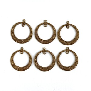 Swanky Vintage Hoop Dangle Brass Findings