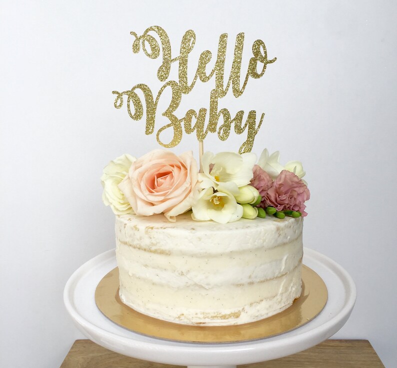 Hello Baby Cake Topper Baby Shower Glitter Cake Topper Gender Etsy Hello Baby Cake Topper Baby Shower Glitter Cake Topper Gender Etsy