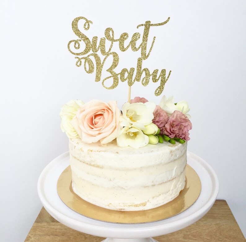 Sweet Baby Cake Topper Baby Shower Glitter Cake Topper Gender Etsy Sweet Baby Cake Topper Baby Shower Glitter Cake Topper Gender Etsy