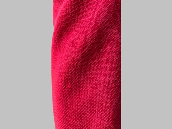 90’s Cherry Red Wool Blazer by Louis Feraud | Ove… - image 7