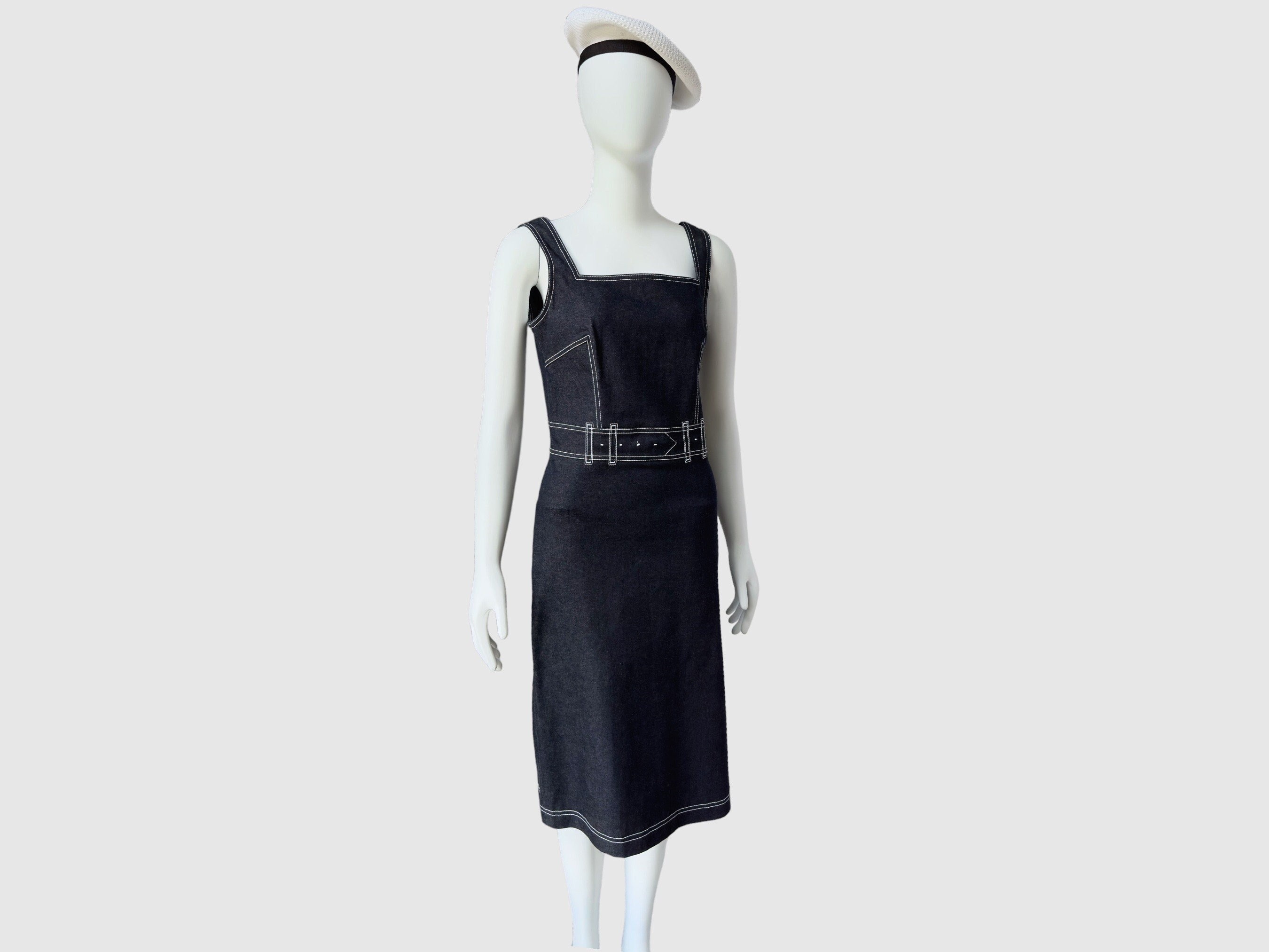 90s Stretch Denim Dress by Philosophy by Alberta Ferretti Sleeveless Dark Wash Jean Dress Sporty Chic Minimalist Minidress Etsy UK