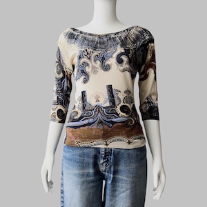 Floral Paisley Placé short-sleeved printed silk T-shirt - ETRO - MULTI COLOURED - Bongénie