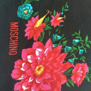 Vintage Moschino Dark Floral Matryoshka Wool Wrap