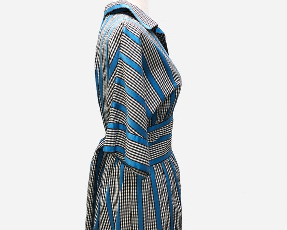 Adele Simpson Cotton Gingham Dress with Attached … - image 5