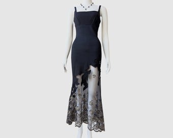 chinese dress ladies Nicole Bakti 7030 Black Sequins Embellished Dress 14 / Black main image 0