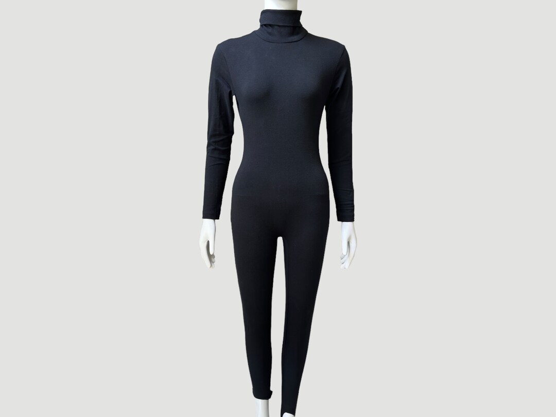 （owakamatsu）U Neck Combinaison 38 Mika Square Neck Unitard in Black | Oh Polly