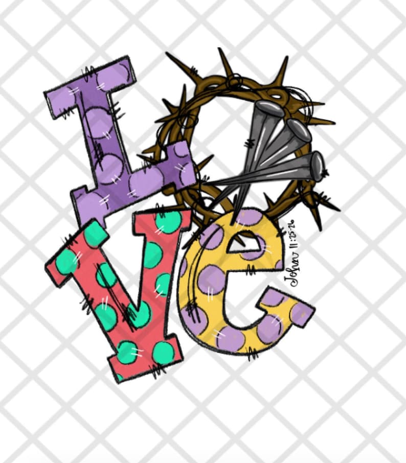 LOVE John 3:16 ready to press Sublimation Transfer