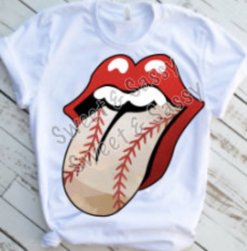 Baseball Lips Sublimation Transfer Etsy