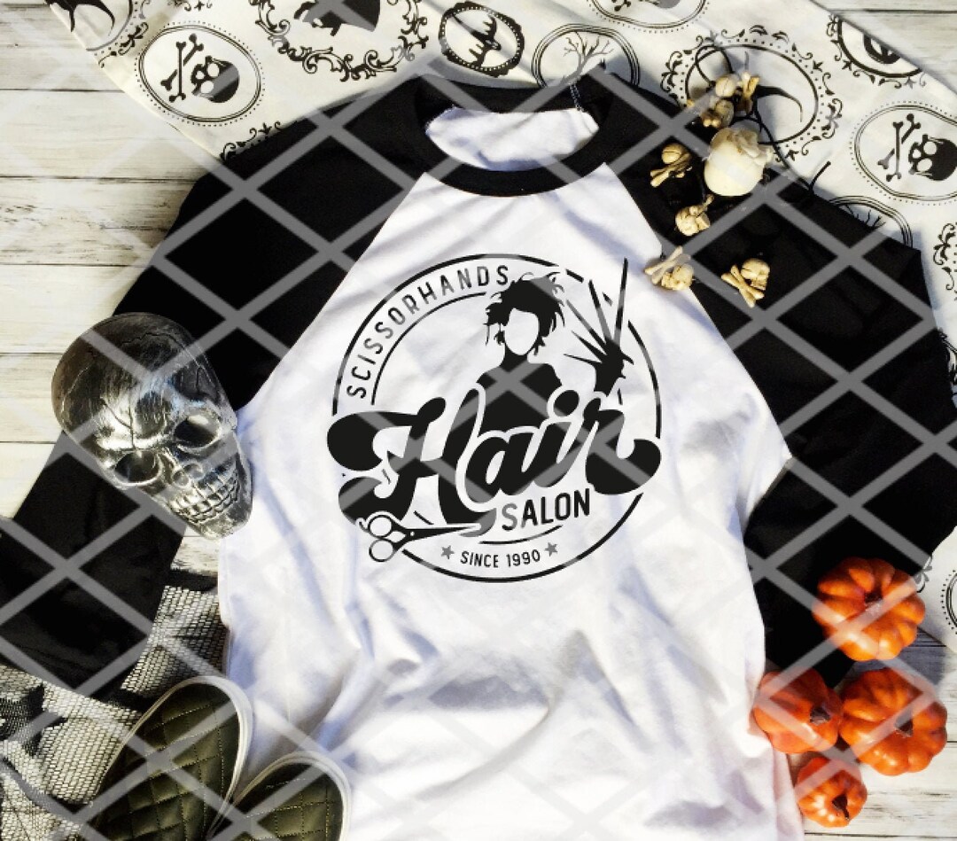 Scissorhands Hair Salon Ready to Press Sublimation Transfer Etsy